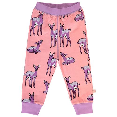 Se Småfolk Leggings for baby with deer  Bridal Rose | Lyserød | 80 cm ved Babyshop