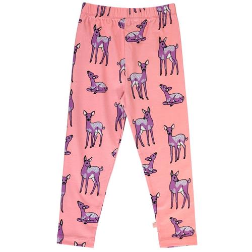 Se Småfolk Leggings with deer  Bridal Rose | Lyserød | 5-6 years ved Babyshop