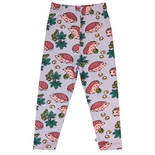 Se Småfolk Leggings with hedgehogs  Orchid Petal | Lilla | 7-8 years ved Babyshop