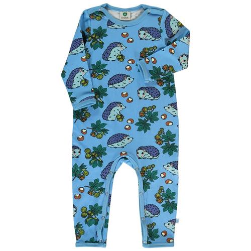 Småfolk Baby bodysuit with hedgehogs  Alaskan Blue | Blå | 62 cm