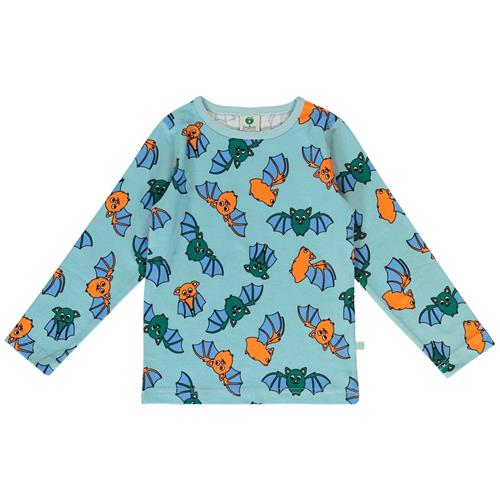 Se Småfolk Long-sleeved top with bats  Stratosphere | Blå | 5-6 years ved Babyshop