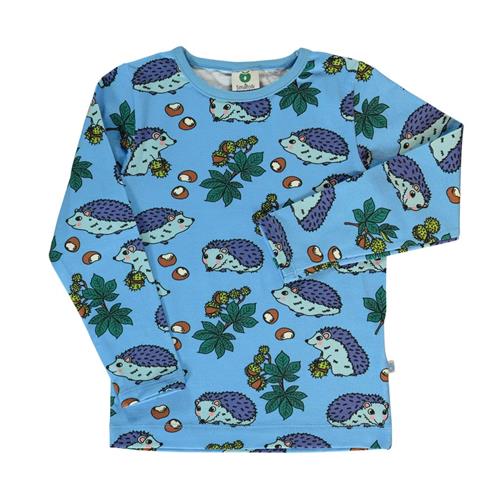 Småfolk Long-sleeved top with hedgehogs  Alaskan Blue | Blå | 1-2 years