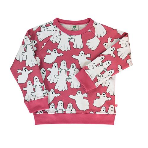 Se Småfolk Sweatshirt with ghosts  Baroque Rose | Lyserød | 3-4 years ved Babyshop