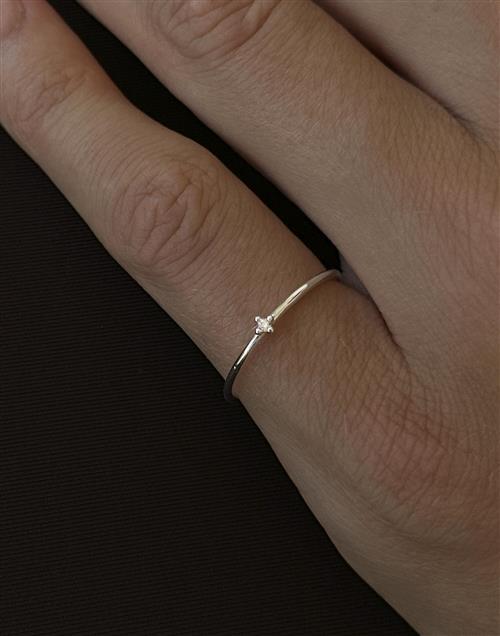 Muli Collection - - Solo Zirconia Stacker Ring