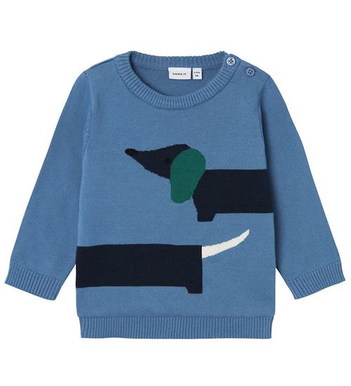 Se Name It Bluse - Strik - NbmKavin - Coronet Blue ved KidsWorld