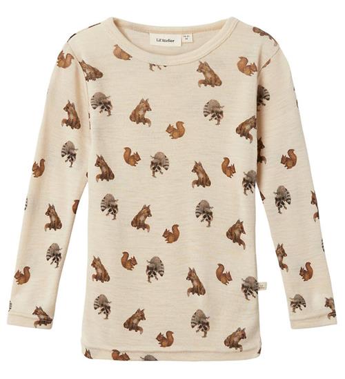 Se Lil Atelier Lil Atelier Bluse - NmnNimo - Sandshell ved KidsWorld