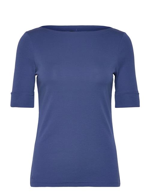 Lauren Ralph Lauren Cotton Boatneck Top Lauren Ralph Lauren Blue