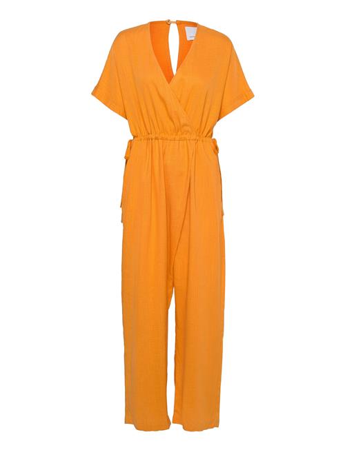 Selected Femme Slfgulia Ss Wrap Jumpsuit B Selected Femme Orange