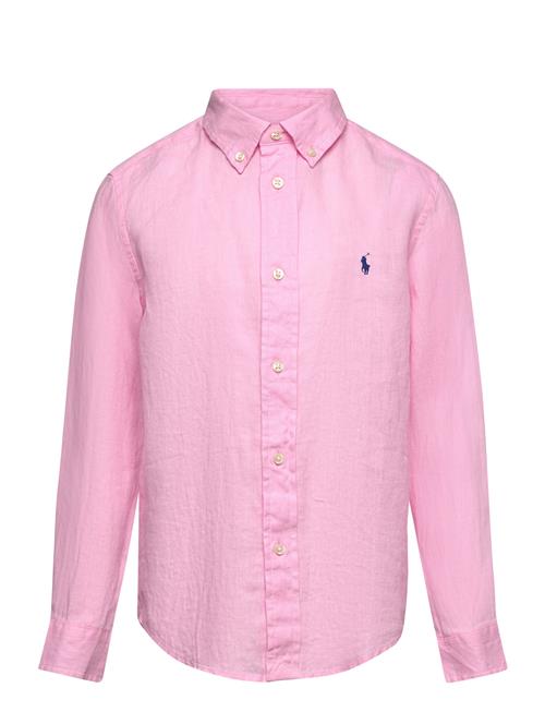 Ralph Lauren Kids Linen Shirt Ralph Lauren Kids Pink