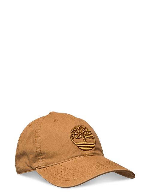 Se Timberland Soundview Cotton Canvas Baseball Cap Wheat Timberland Brown ved Booztlet