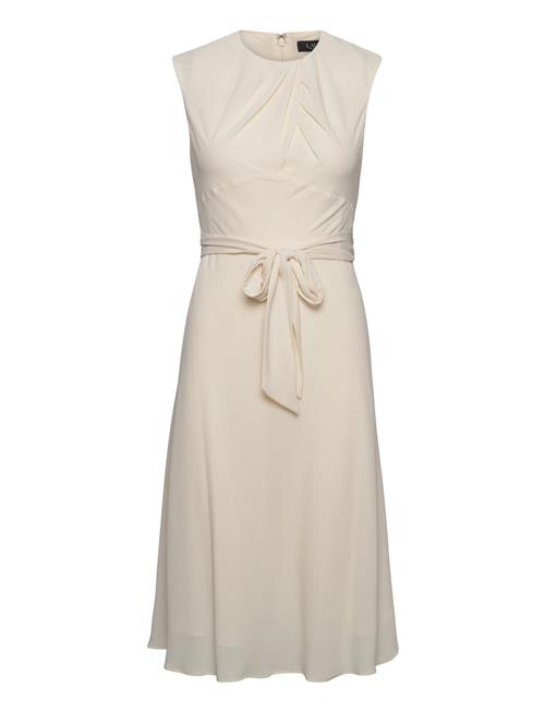 Lauren Ralph Lauren Bubble Crepe Cap-Sleeve Dress Lauren Ralph Lauren Cream