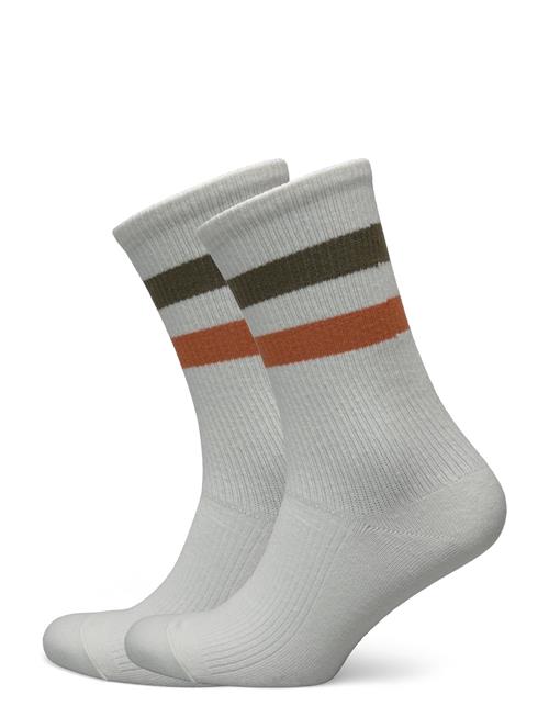 Les Deux Woods Rib Stripe Socks - 2-Pack Les Deux White