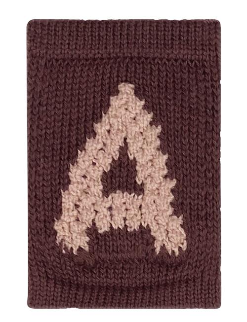 Knitted Letter A, Rose Smallstuff Burgundy