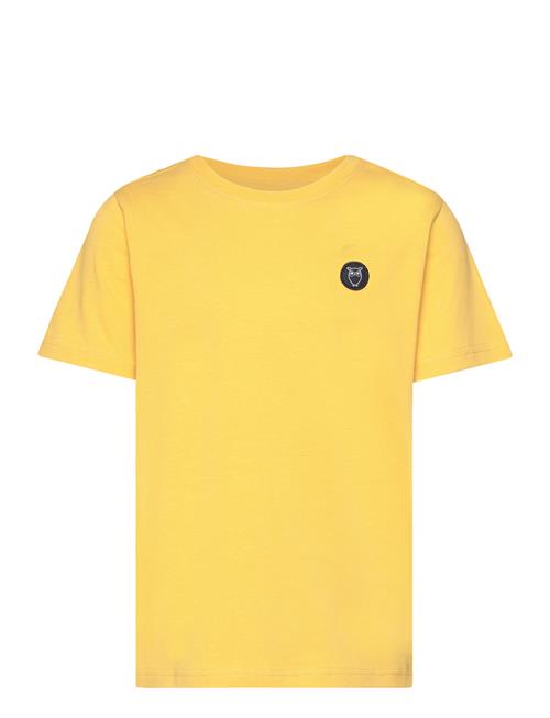 Knowledge Cotton Apparel Regular Fit Badge T-Shirt - Gots/Ve Knowledge Cotton Apparel Yellow