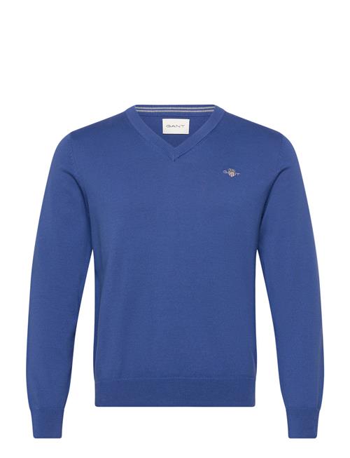 Classic Cotton V-Neck GANT Blue