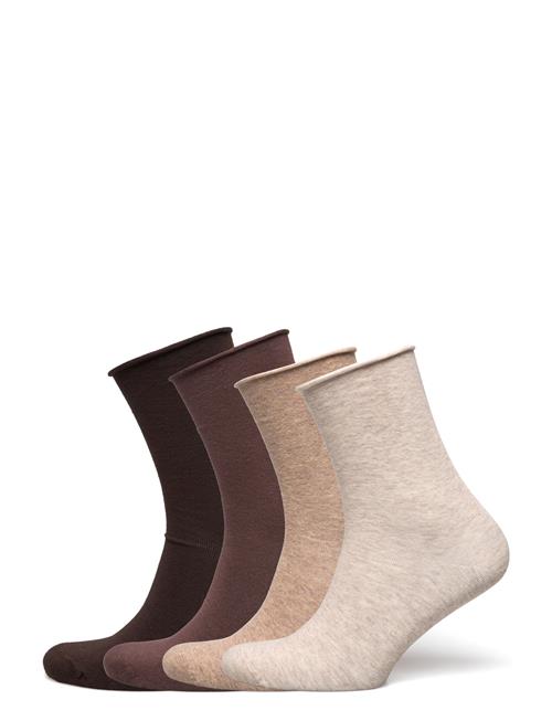 Lindex Sock 4 P Roll Edge Lindex Beige