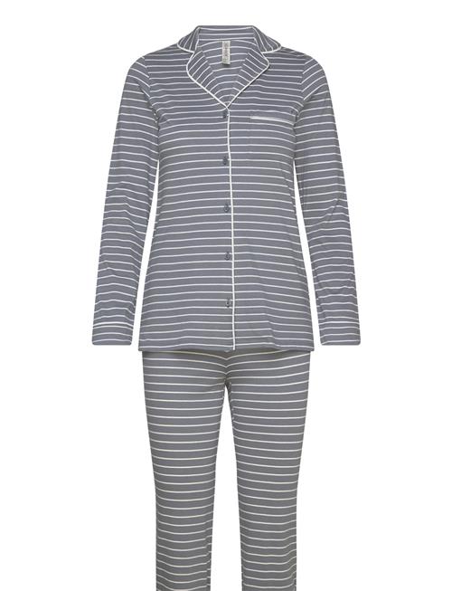 Lindex Pyjama Jersey Piping Stripe An Lindex Blue