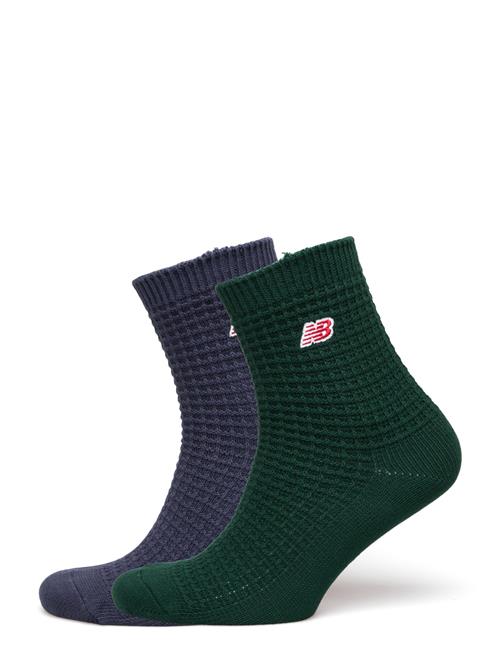 Se New Balance Waffle Knit Ankle Socks 2 Pack New Balance Patterned ved Booztlet