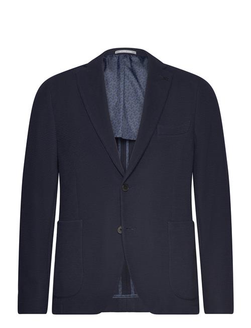 Se Michael Kors Structured Knitted Blazer Michael Kors Navy ved Booztlet