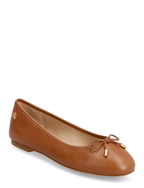 Lauren Ralph Lauren Jayna Leather Flat Lauren Ralph Lauren Brown