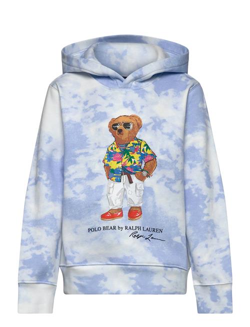 Ralph Lauren Kids Tie-Dye-Print Polo Bear Fleece Hoodie Ralph Lauren Kids Blue