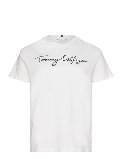 Tommy Hilfiger Crv Reg C-Nk Signature Tee Ss Tommy Hilfiger White