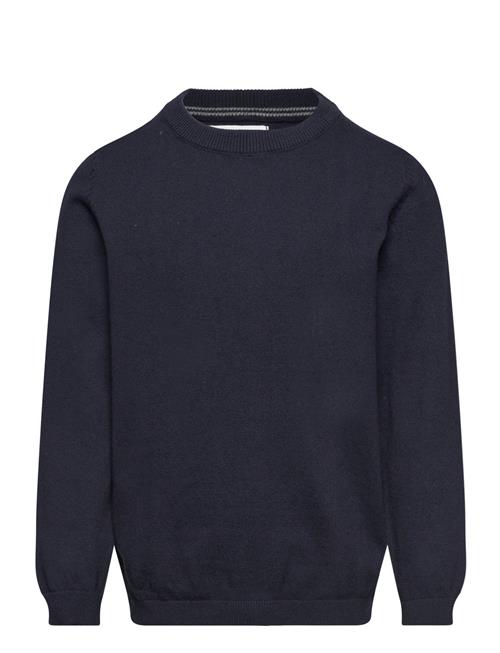 Mango Knit Cotton Sweater Mango Navy