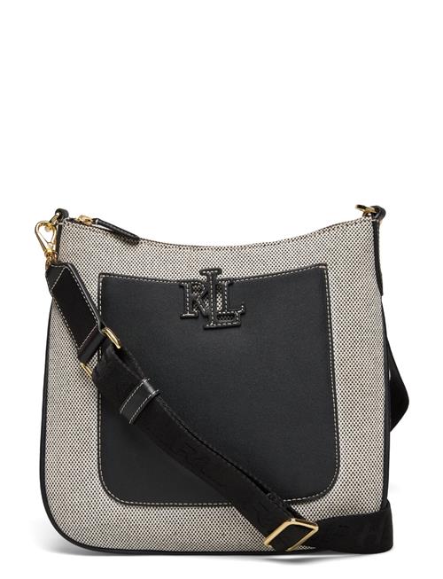 Lauren Ralph Lauren Canvas & Leather Large Cameryn Crossbody Lauren Ralph Lauren Black