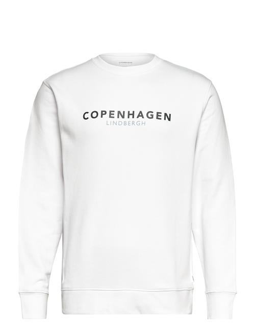 Se Lindbergh O-Neck Printed Sweat Lindbergh White ved Booztlet