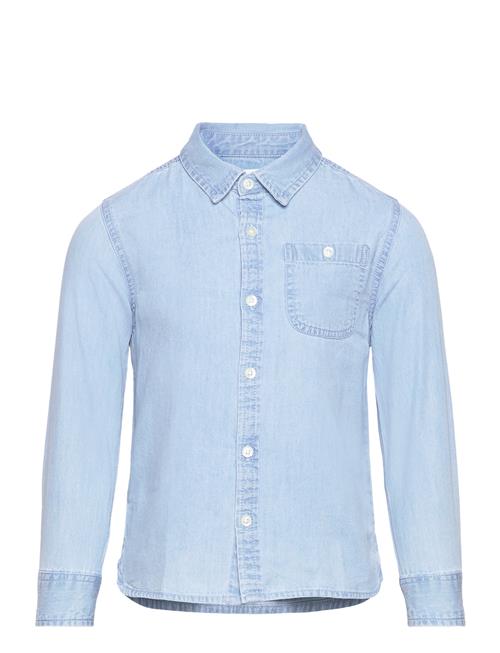 Mango Cotton Denim Shirt Mango Blue