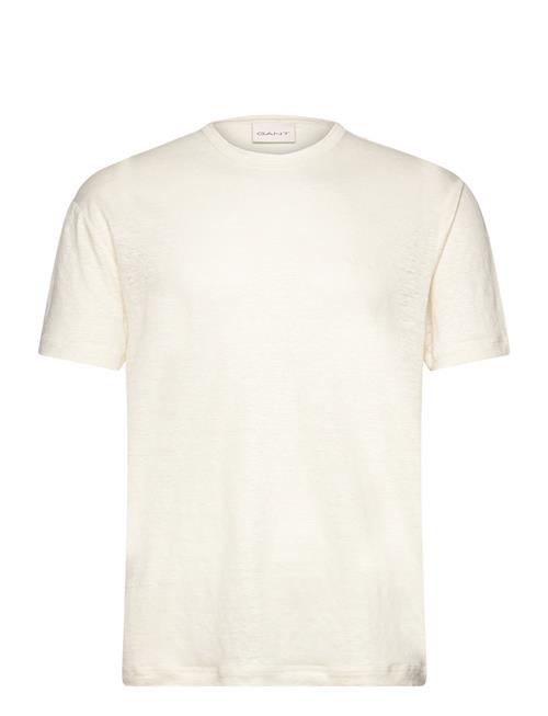 GANT Linen Ss T-Shirt GANT Cream