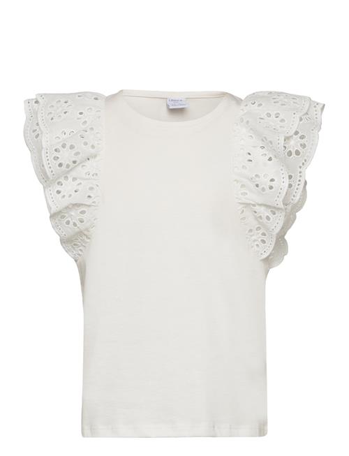 Se Lindex Top With Broderie Anglais Slee Lindex White ved Booztlet