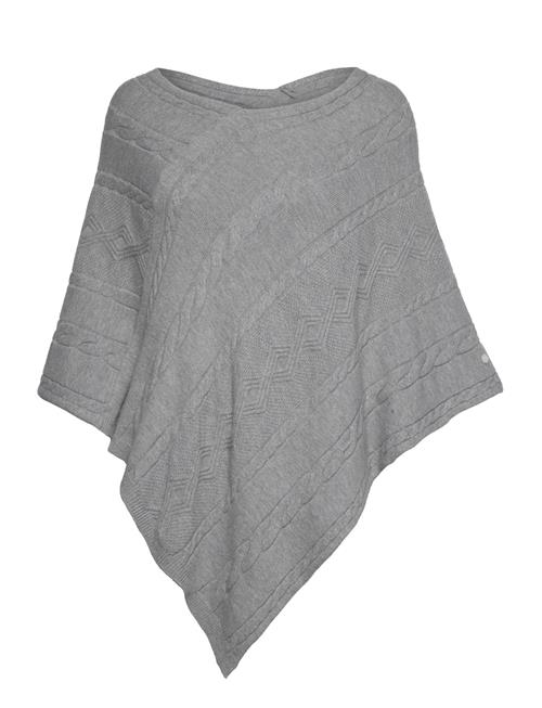 Cream Crdela Knit Poncho Cream Grey