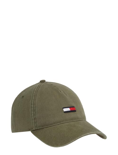 Se Tommy Hilfiger Tjm Elongated Flag Denim Cap Tommy Hilfiger Green ved Booztlet