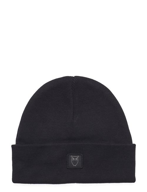 Kids Rib Knitted Cotton Beanie - Go Knowledge Cotton Apparel Black