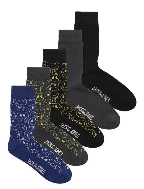 Jack & Jones Jacmelted Smile Socks 5 Pack Jack & J S Grey