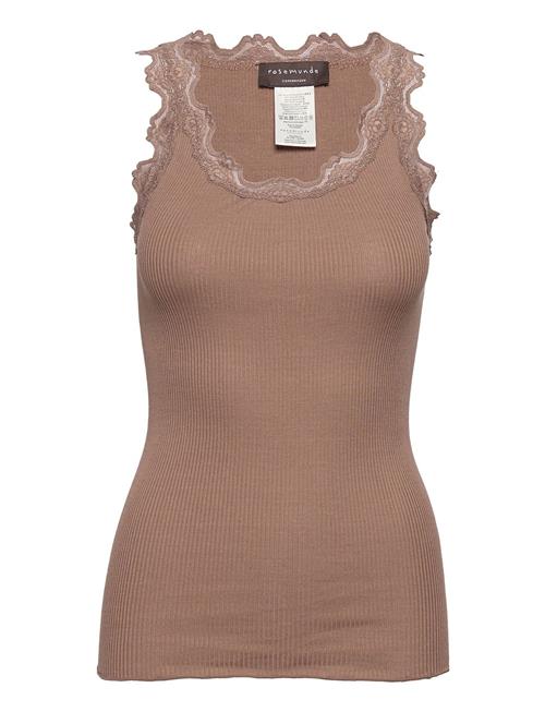 Rwbabette Sl U-Neck Long Lace Top Rosemunde Brown