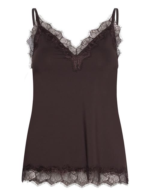 Se Rosemunde Rwbillie Lace Strap Top Rosemunde Brown ved Booztlet