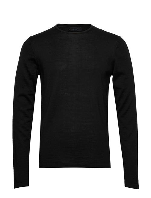 Se Casual Friday Cfkent Merino Crew Neck Knit Casual Friday Black ved Booztlet