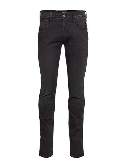 Se Replay Anbass Trousers Slim Hyper Cloud Replay Black ved Booztlet