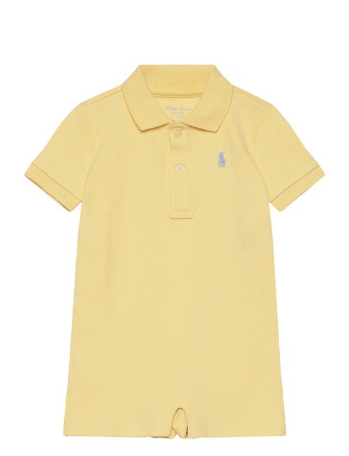 Se Ralph Lauren Baby Soft Cotton Polo Shortall Ralph Lauren Baby Yellow ved Booztlet