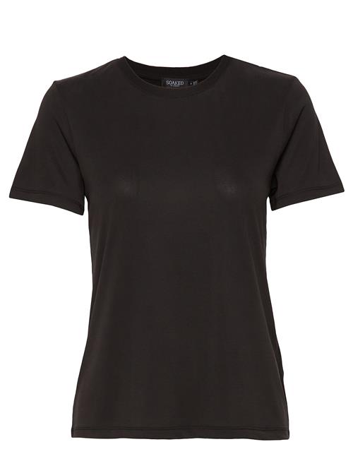 Se Soaked in Luxury Slcolumbine Crew-Neck T-Shirt Ss Soaked In Luxury Black ved Booztlet