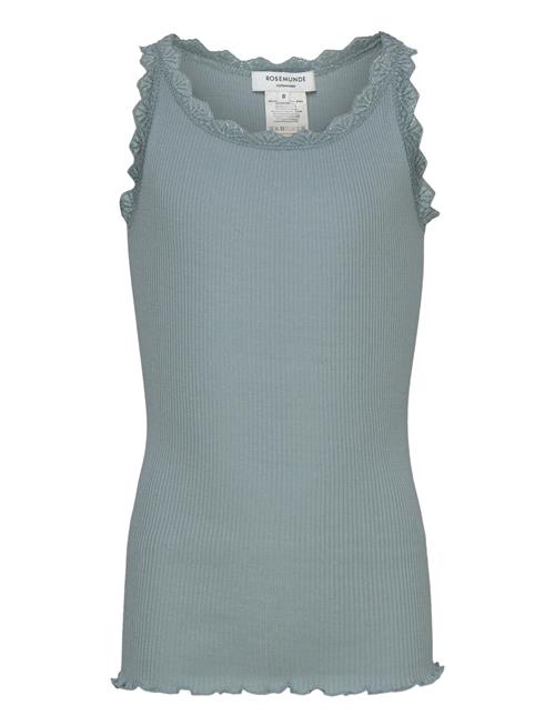 Rosemunde Kids Beatha Silk Top W/ Lace Rosemunde Kids Blue