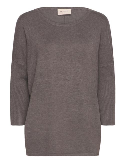 Pullover From Freequent In A Soft, Fine-Knit Material. The Pullover Has A Simple FREE/QUENT Brown