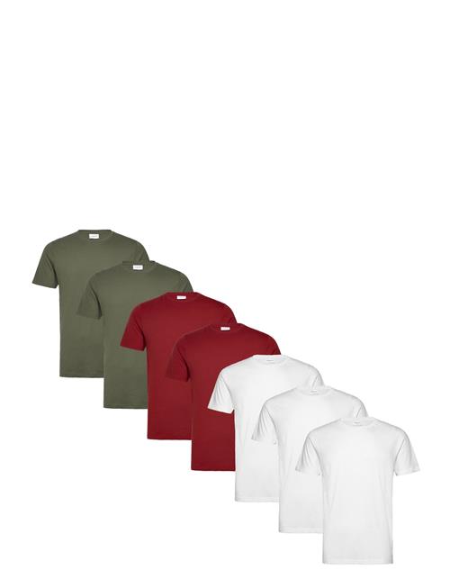 Se Lindbergh Basic O-Neck Tee S/S 7 Pack Lindbergh Patterned ved Booztlet