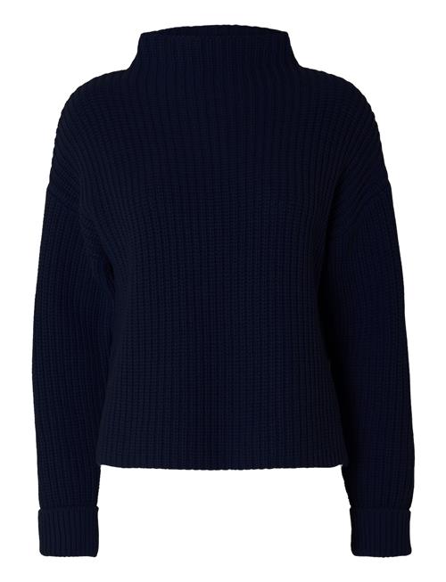 Slfselma Ls Knit T-Neck Selected Navy