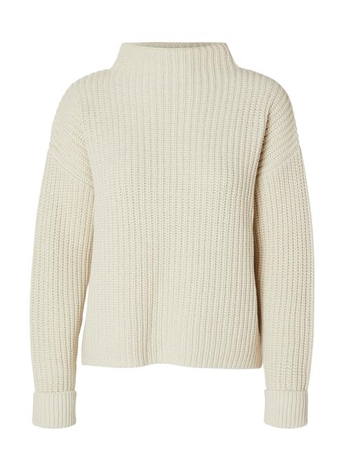 Se Selected Femme Slfselma Ls Knit Pullover Noos Selected Femme Cream ved Booztlet