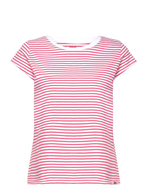 Se Mads Nørgaard Organic Favorite Stripe Teasy Mads Nørgaard Red ved Booztlet