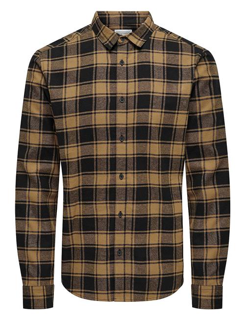 ONLY & SONS Onsgudmund Ls Checked Shirt Noos ONLY & SONS Brown