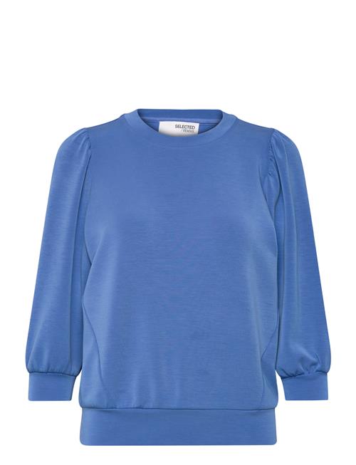 Selected Femme Slftenny 3/4 Sweat Top Noos Selected Femme Blue